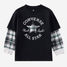 21日20点：Converse匡威 中大童 假两件 上衣t恤长袖