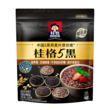 桂格（QUAKER）5黑混合即食燕麦片518克 添加黑芝麻 零添加白砂糖