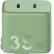 ZMI 35W双口充电器氮化镓充双口兼容可折叠PD20W/18W苹果快充头适用于iPhone15/16promax/14/13 绿