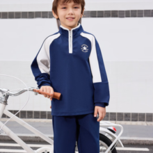 CONVERSE 匡威 儿童秋季卫衣长裤套装 藏青蓝