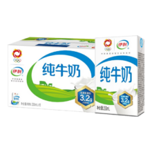 PLUS会员：伊利 纯牛奶 250ml*16盒 *3件