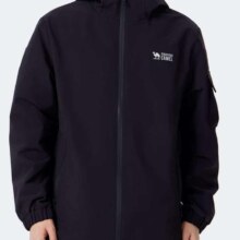 plus会员：骆驼 防泼水夹克男 2024秋冬款户外徒步硬壳登山服男 幻影黑 男女同款