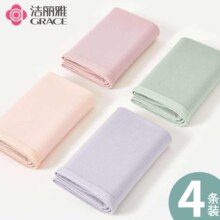 双11，plus会员:洁丽雅 4条装女士短裤 抹绿/雾灰/豆沙/肤色 XL