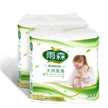 PLUS会员：雨森 无芯卷纸天然柔滑6层150g*4卷