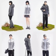 京东京造【穿山甲500系列】冲锋衣 单层硬壳防水外套男女 深灰拼色 L