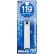 貝印（KAI）日本进口全钢指甲钳/指甲刀剪单把（防飞溅）119系列中号M