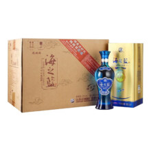 plus会员、百亿补贴：洋河蓝色经典 海之蓝 52度 520ml*6瓶 整箱装 绵柔浓香型白酒