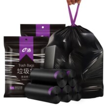 e洁 加厚抽绳垃圾袋 45*50cm 60只