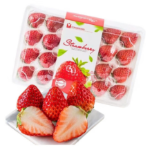 京鲜生 丹东99红颜奶油草莓 1.5斤礼盒装 250g*3盒 11-15粒/盒 新鲜水果