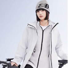 Plus:京东京造 穿山甲冲锋衣Plus版 三合一冲锋衣 暴雨级防水女款 冰川灰 M