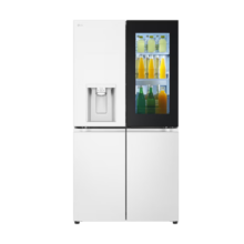 LG640升十字对开门冰箱门中门透视窗自动制冰家用大容量风冷无霜变频压缩机节能电脑温控 独立风路系 【冰趣系列精华白】门中门自动制冰