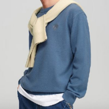 HLA 海澜之家 长袖针织衫男 中蓝89 185/100A/XXL