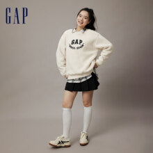 双11预告、plus：Gap  仿羊羔绒 宽松廓形卫衣 米色 185/104A(L)