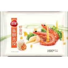 三全 私厨饺子 虾皇饺 600g 36只 *2件