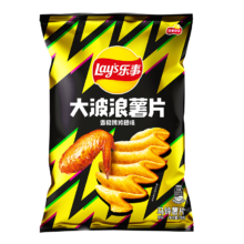 Plus会员 概率券：乐事（Lay's）大波浪薯片 香脆烤鸡翅味 70g 零食×3件