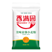 plus会员：香满园 面粉 中筋粉 美味富强小麦粉 5kg*9件
