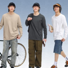 PLUS会员：JEANSWEST 真维斯 男士纯棉重磅长袖