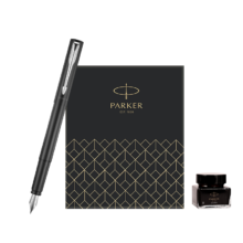 PLUS会员: 派克（PARKER）钢笔 签字笔  威雅XL经典黑白夹墨水笔+深灰迷你墨水礼盒