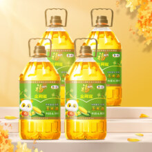 31日20点、plus会员：福临门 食用油 非转基因压榨玉米油6.18L×4桶