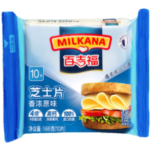PLUS会员：MILKANA 百吉福 芝士片 原味 300g/18片