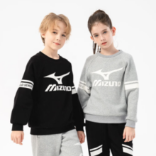 MIZUNO 美津浓男女童加厚圆领秋冬季加绒卫衣
