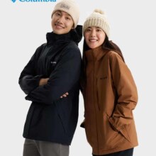 PLUS会员：Columbia 哥伦比亚 户外男女同款防水冲锋衣夹克外套XE8191 010 XL(185/104A)