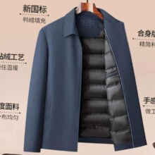 双11狂欢、京东百亿补贴、plus会员：杉杉 行政夹克 90鸭绒羽绒服