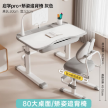 ZUNMIAN 尊眠 儿童学习桌椅套装 ABS款 灰色