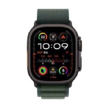 PLUS会员、双11狂欢：Apple 苹果 Watch Ultra2 2024版 智能手表 蜂窝款 49毫米 黑色钛金属表壳 暗绿色高山回环式表带M MXDN3CH/B