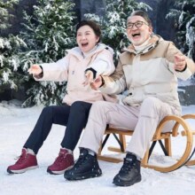 plus:足力健 老人鞋 男女秋冬季石墨烯加棉加厚运动鞋