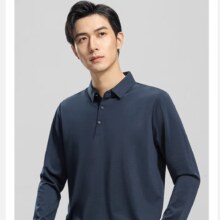 Plus会员、百亿补贴：罗蒙 长袖polo D09 藏青