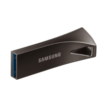 PLUS会员：SAMSUNG 三星 128GB USB3.1 U盘 BAR升级版 深空灰 金属优盘 读速400MB/s Gen 1 适用哨兵模式