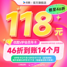双11狂欢：优酷 vip会员年卡12个月