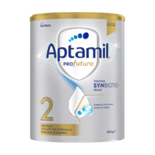 爱他美（Aptamil）澳洲白金版 含DHA叶黄素 新西兰原装原罐配方牛奶粉 2段（6-12月） 900g 1罐