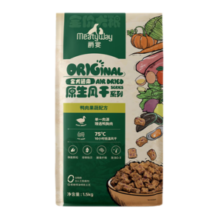 Meatyway爵宴狗粮全价主粮原生风干粮鸭肉味 全犬粮通用 全价风干粮 正装1.5kg*1包