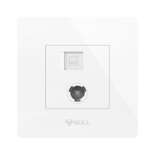 公牛（BULL） 装饰开关插座面板电脑插座网线有线电视闭路电视TV插座 G07白