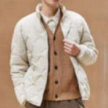 plus会员：波司登于适同系列轻薄羽绒服90鹅绒立领保暖秋冬短外套B40131021W