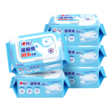 PLUS：心相印湿厕纸云熊系列80片*5包