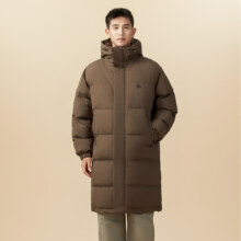 361长款保暖24秋冬棉服纯色时尚百搭简约运动休闲防风连帽外套
