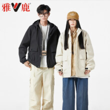 雅鹿 休闲工装连帽款冲锋衣