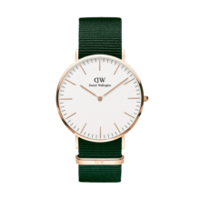 丹尼尔惠灵顿（DanielWellington）DW手表简约男士腕表40mm尼龙带石英表送男友生日礼物DW00100395