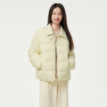 ATANBOER 坦博尔 同款2024新款羽绒服女轻薄短款衬衫领韩版外套