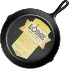 LODGE 【美国进口】铸铁煎锅平底锅不易粘锅户外露营牛排锅可烤肉 23cm-进口平底煎锅