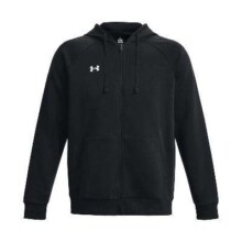 PLUS会员：（UNDERARMOUR）安德玛 Rival男子抓绒训练运动连帽外套 1379767 黑色001 L