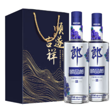 PLUS会员：LANGJIU 郎酒 顺品郎蓝顺 浓酱兼香型光瓶白酒 45度 480mL 2瓶