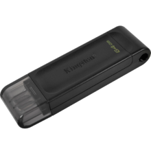 20点开始：Kingston 金士顿 DT70 USB3.2 Gen1 U盘 黑色 64GB Type-C
