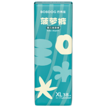 双十一狂欢：巴布豆 老爸抽检 新菠萝纸尿裤XL号38片加大码婴儿尿不湿