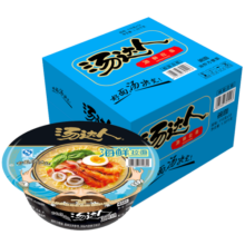 统一 方便面 汤达人 海鲜拉面 碗面 120g*12碗 整箱