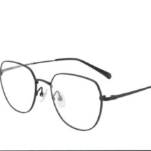 plus会员：essilor 依视路 钻晶 金属框-2046BK-黑色+依视路A4防蓝光现片