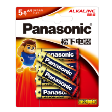 plus:松下（Panasonic）5号五号AA碱性干电池6节1.5V适用于遥控器玩具话筒LR6BCH/6B